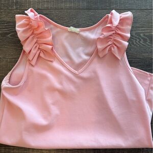 **DONATED** 
Pink Ruffled Tank